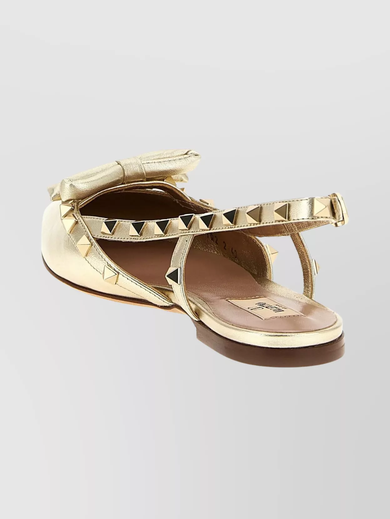 Valentino Garavani Rockstud Slingback Sandals Bow Detail