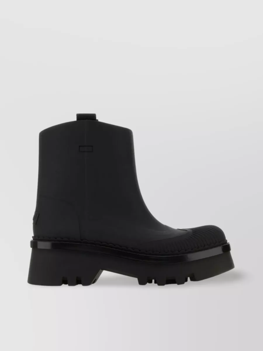 Shop Chloé Rubber Raina Ankle Boots In Black