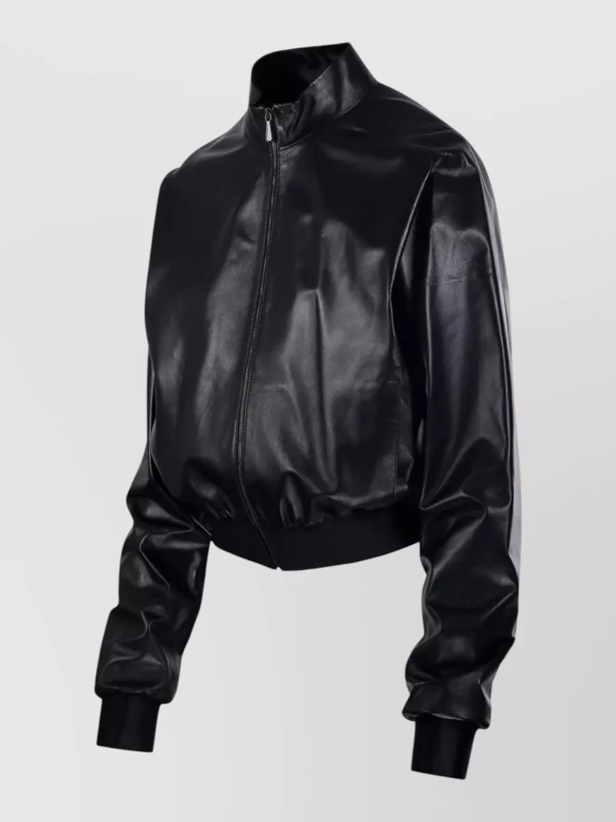 Gucci Leather Bomber Jacket