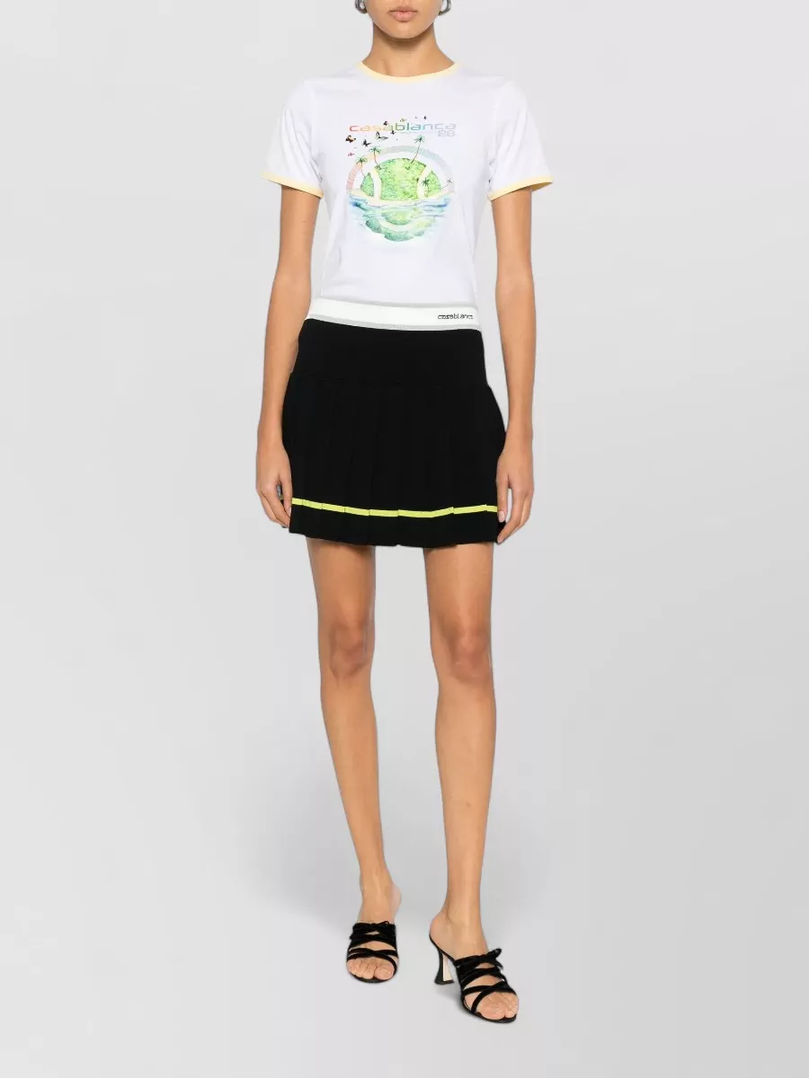 Casablanca Printed Organic Cotton Longline T-Shirt