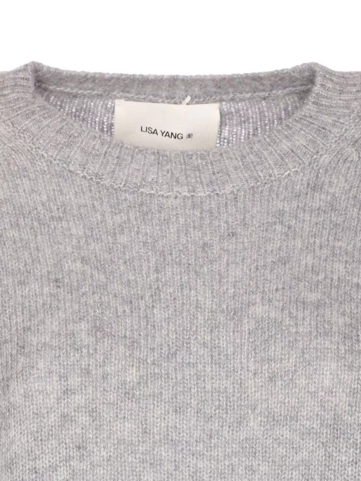 Lisa Yang Knitwear Crewneck Long Sleeve Ribbed Cuffs Hem