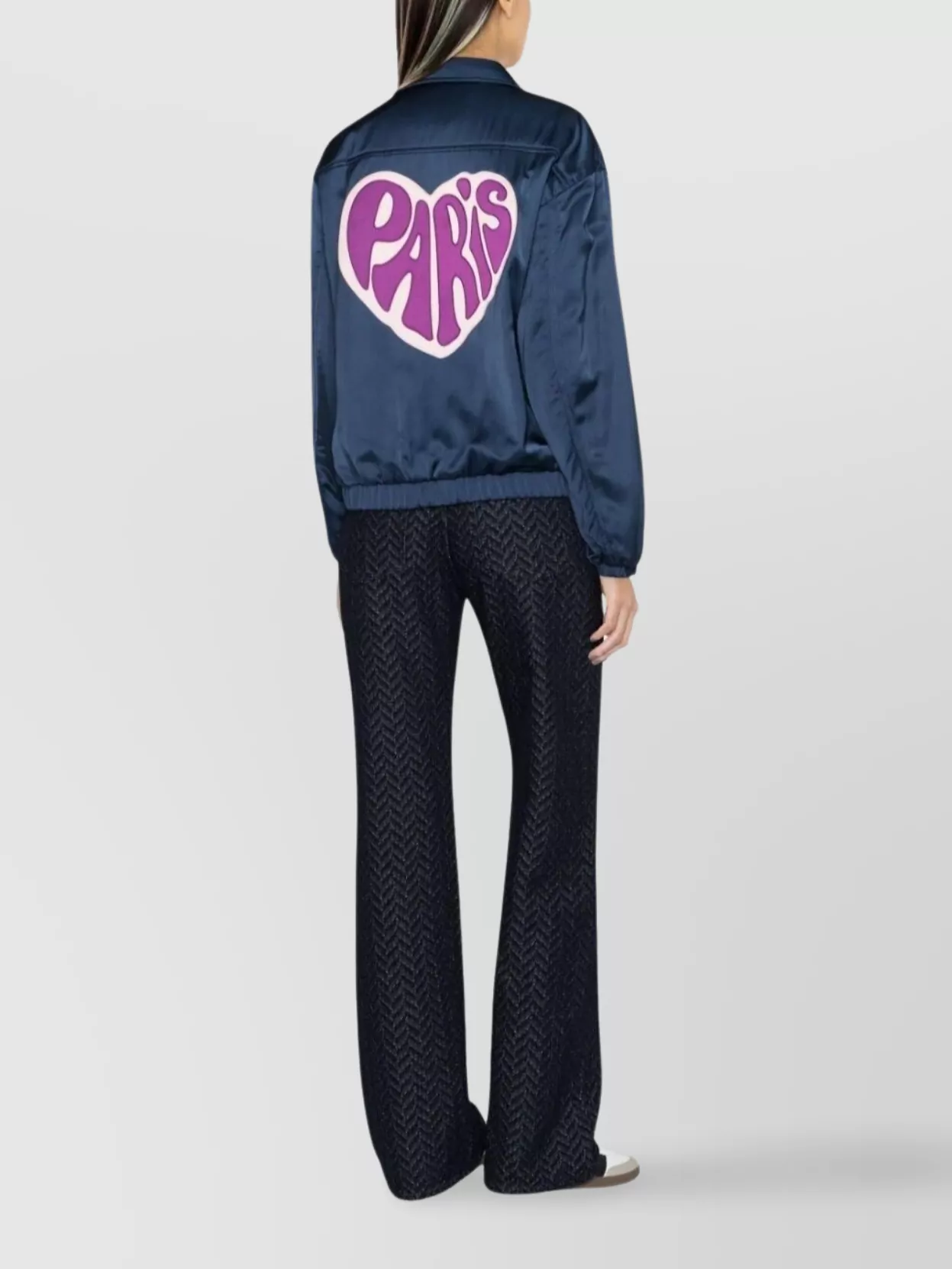 Kenzo Padded Jacket With Collared Neck And Elasticated Cuffs In Blue