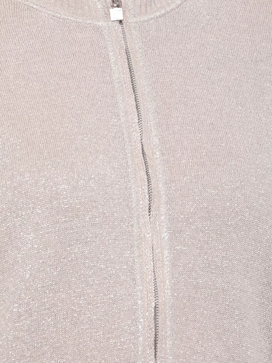 D.exterior Lurex Hooded Zip-Up Sweatshirt