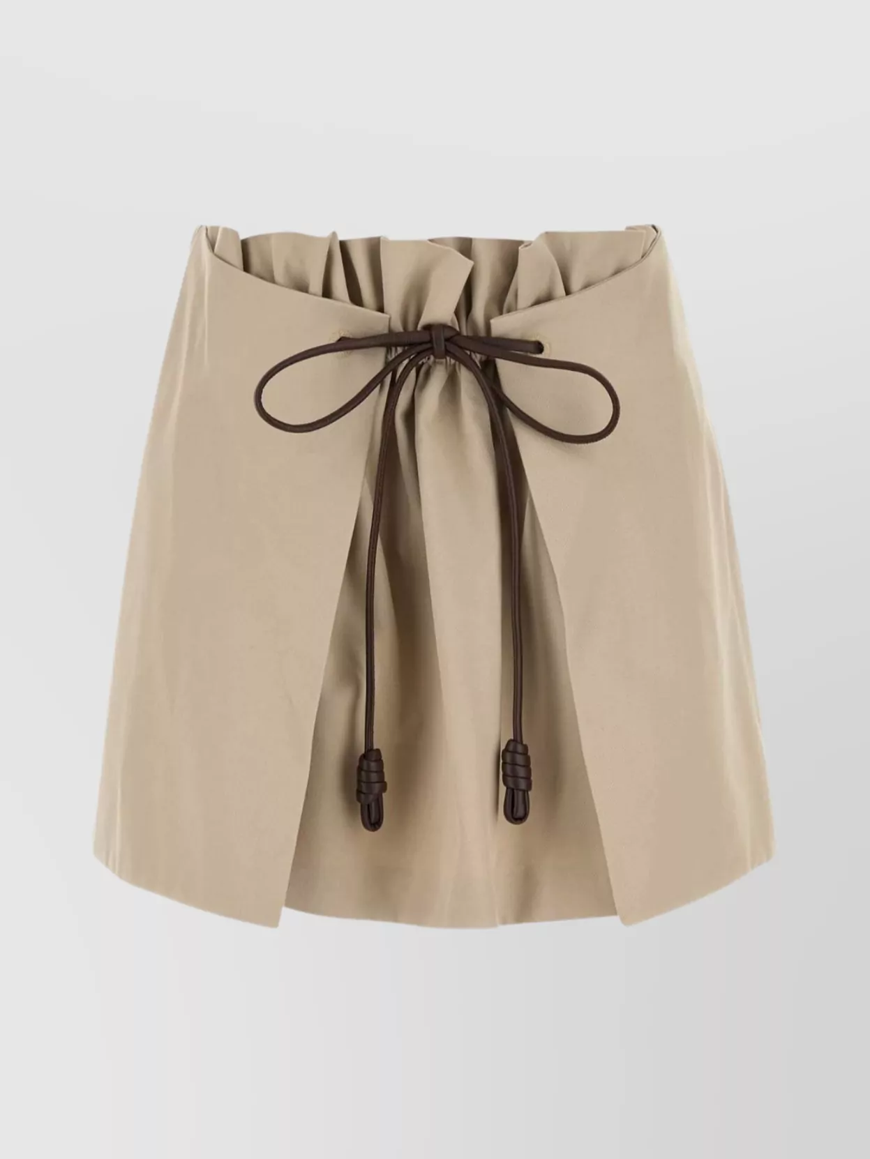 Loewe High Waist Mini Skirt With Front Slit In Multi