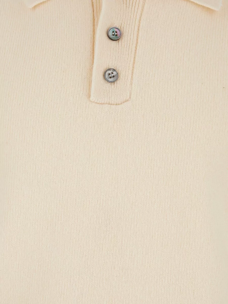 Amaranto Wool Cashmere Polo Shirt