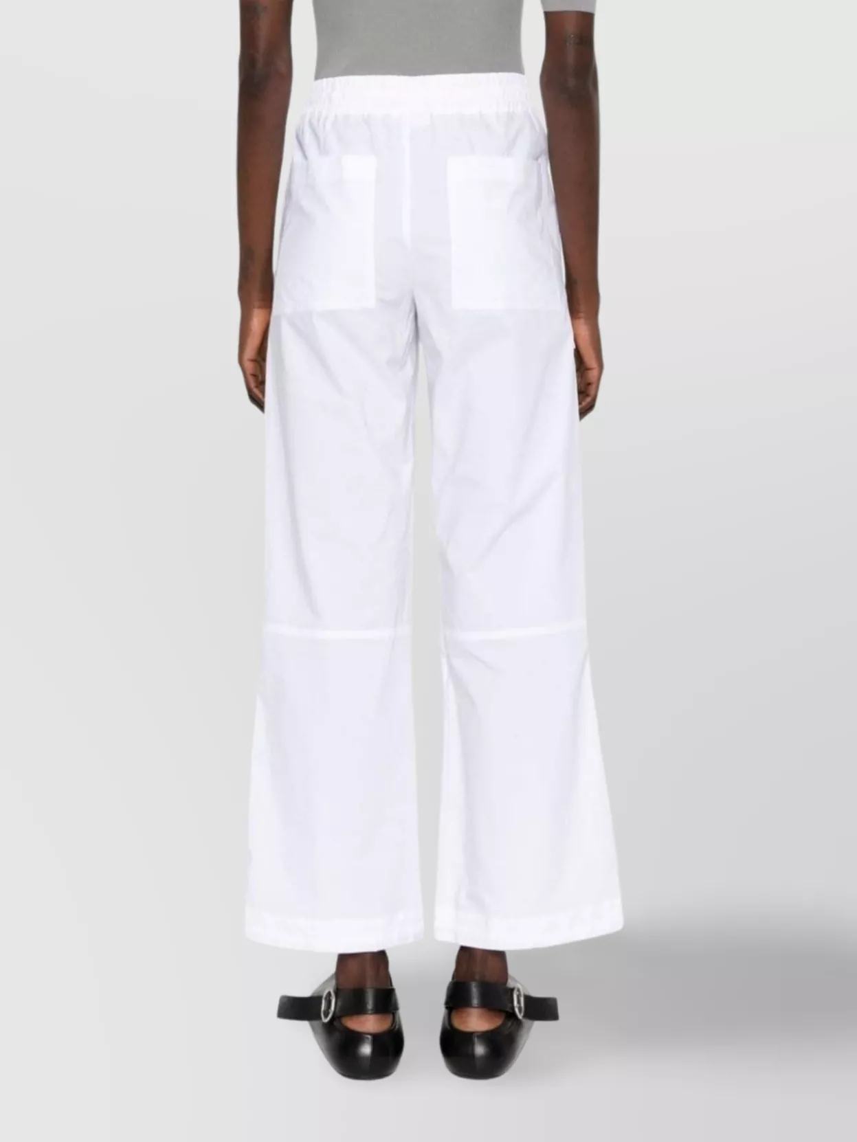 P.a.r.o.s.h White Straight-leg Cotton Cargo Trouser In White