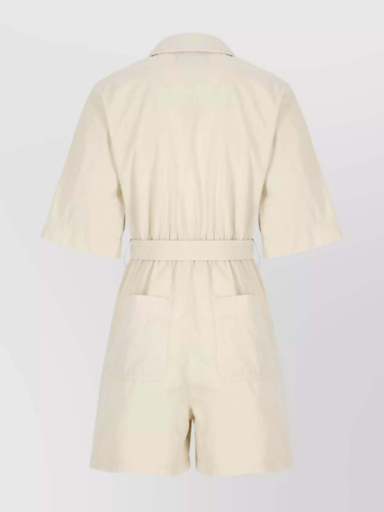 Woolrich Jumpsuit Cotton Belted Waist In White