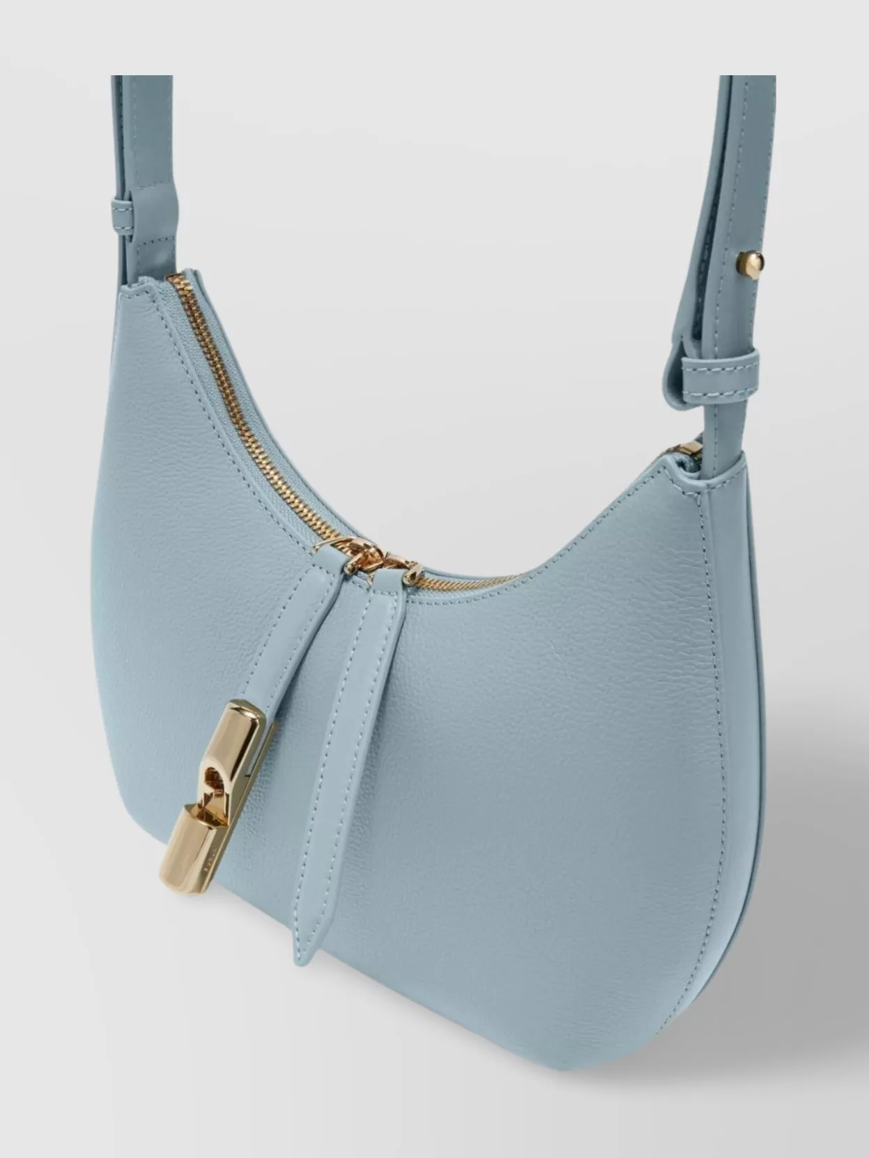Furla Leather Shoulder Bag With Adjustable Strap And Gold-tone Hardware