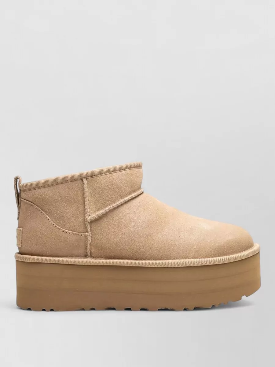 Ugg Leather Platform Slippers
