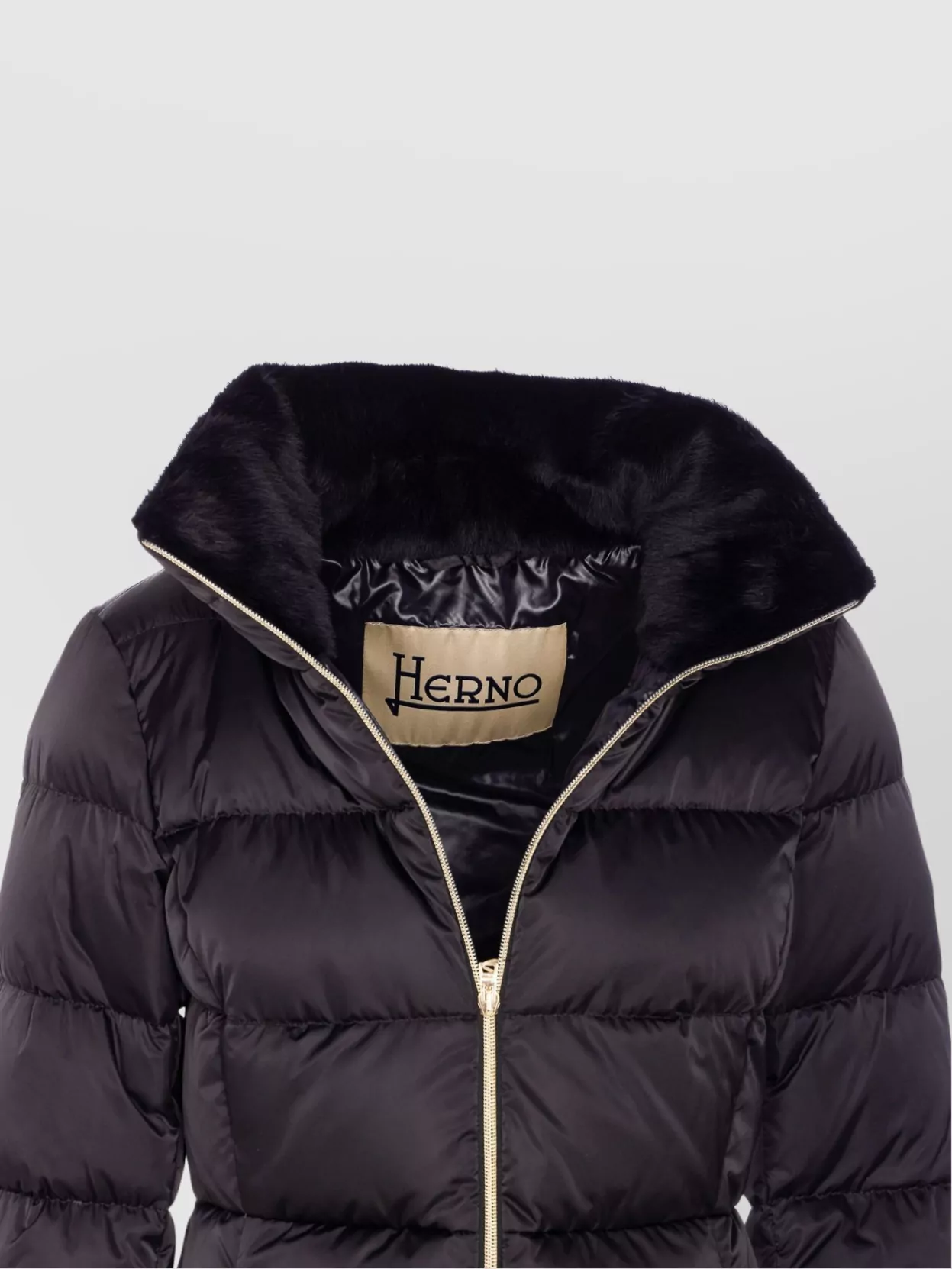 Herno High Neck Long Sleeveless Padded Jacket