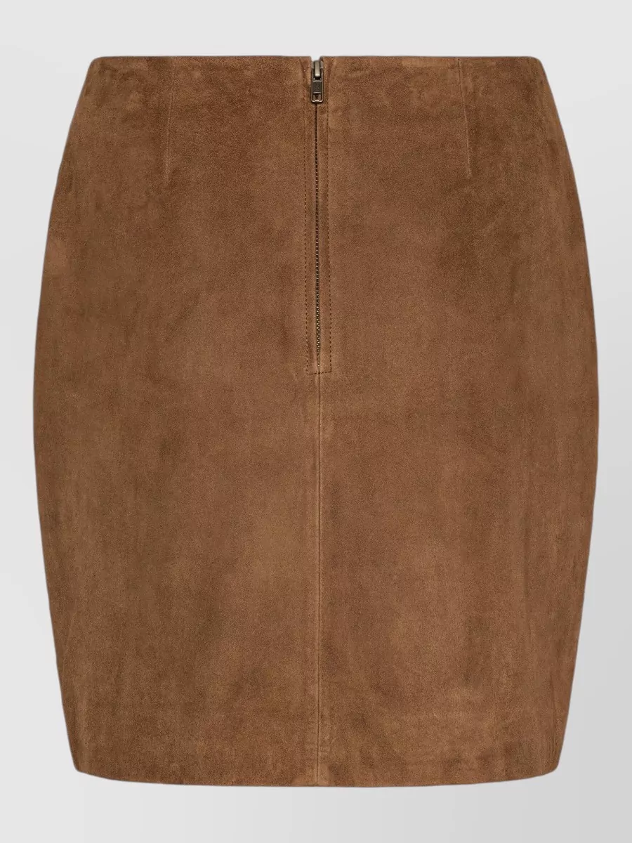 Rotate Leather Fitted Skirt