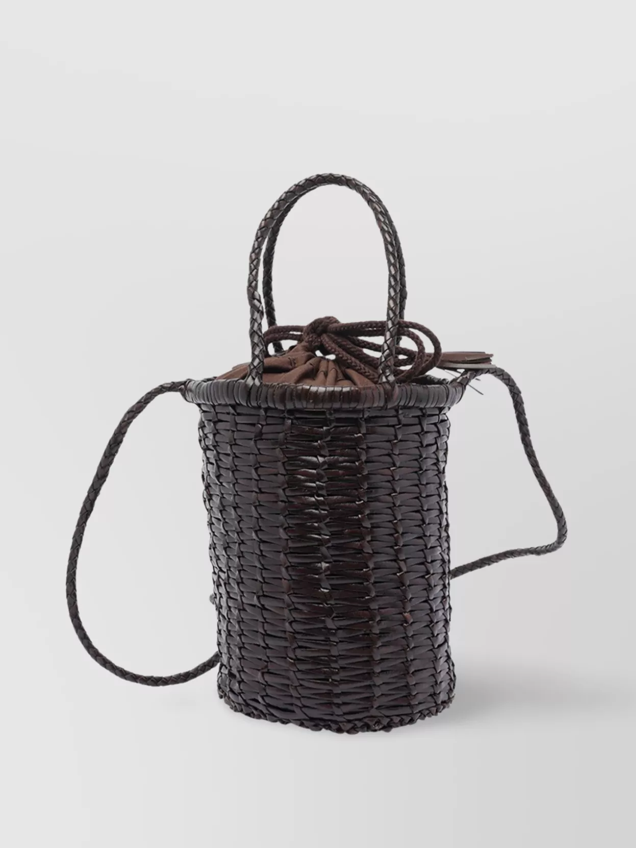 Dragon Diffusion Cylindrical Woven Dual Handles Shoulder Bag