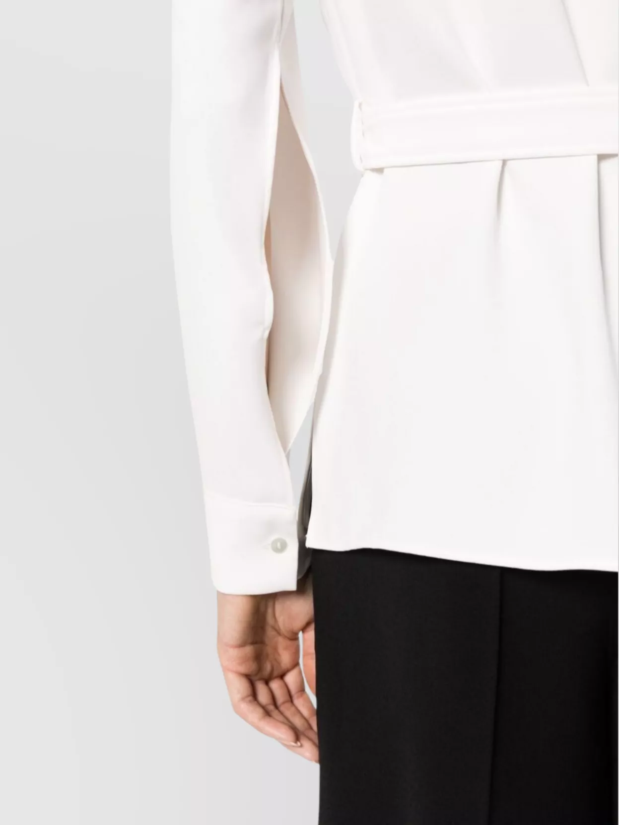 Parosh Knitwear Top With Belted Waist And Long Sleeves
