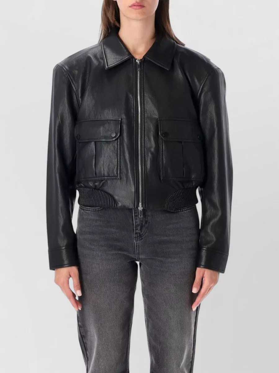The Frankie Shop faux leather bomber jacket