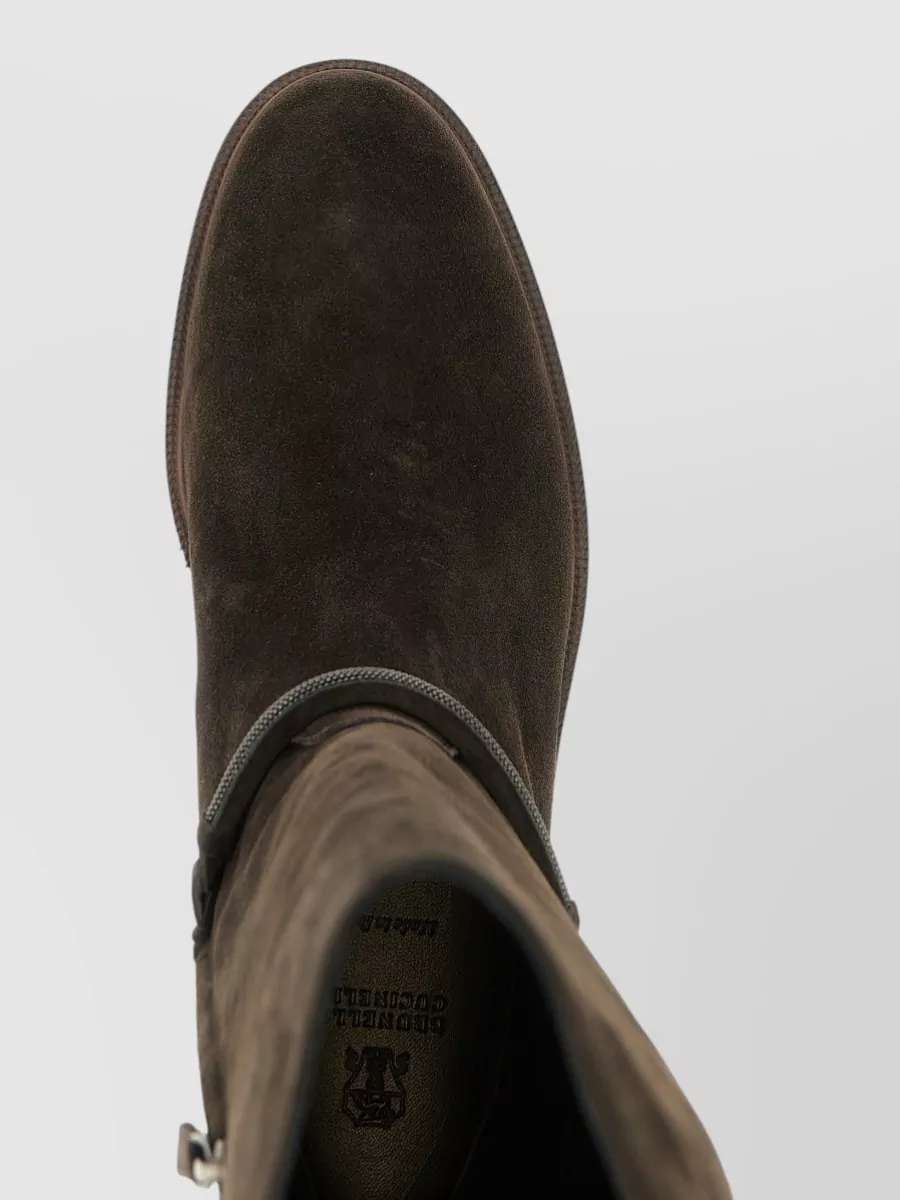 Brunello Cucinelli Suede Knee-High Boots