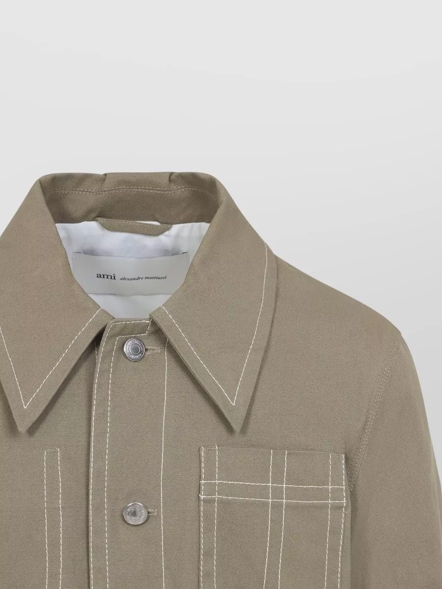 Ami Paris Utility Button Jacket Chest Pockets
