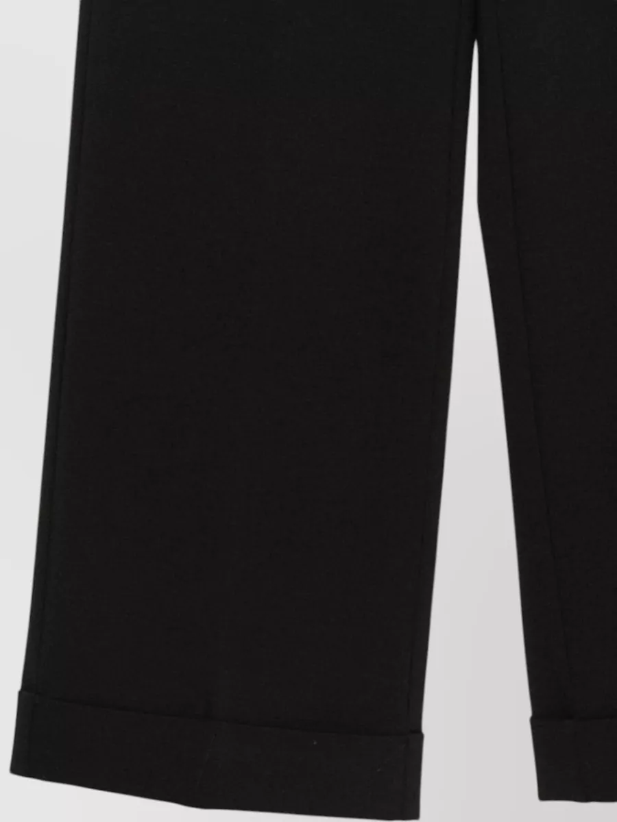 Semicouture Black Wide-Leg Trousers