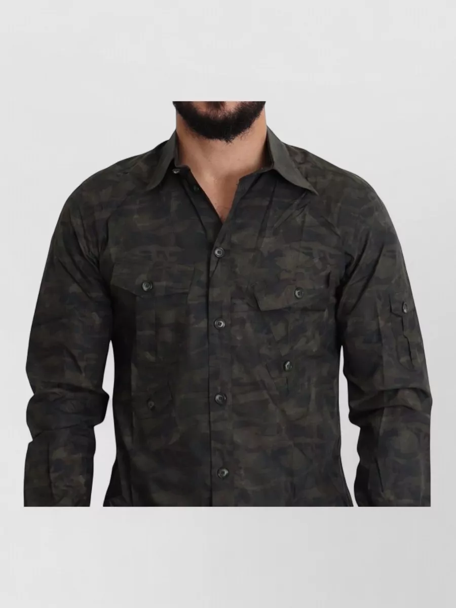 Dolce&Gabbana Camouflage Print Long-Sleeve Shirt