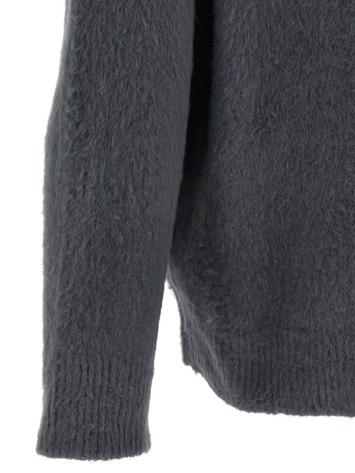 Roberto Collina Crew Neck Shearling Cotton Sweater