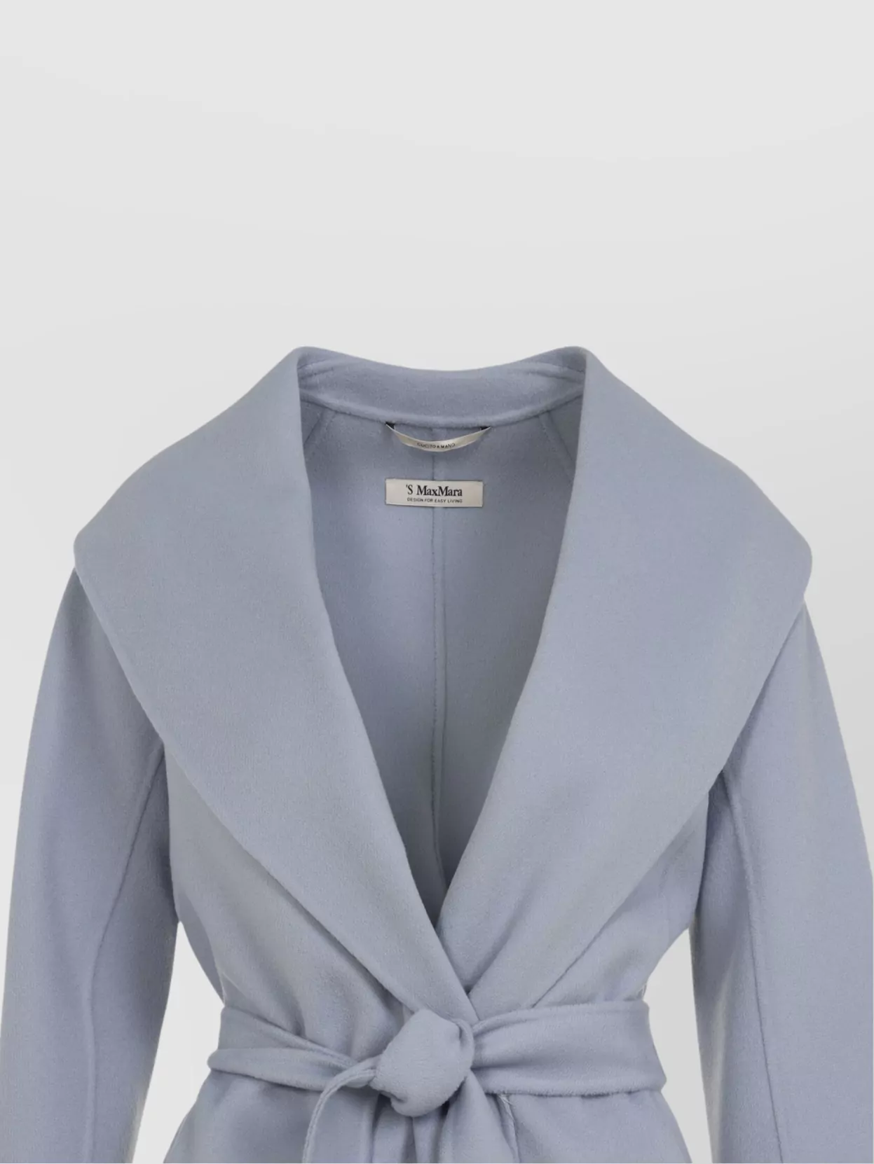S Max Mara Messi Wool Coat Belted Waist