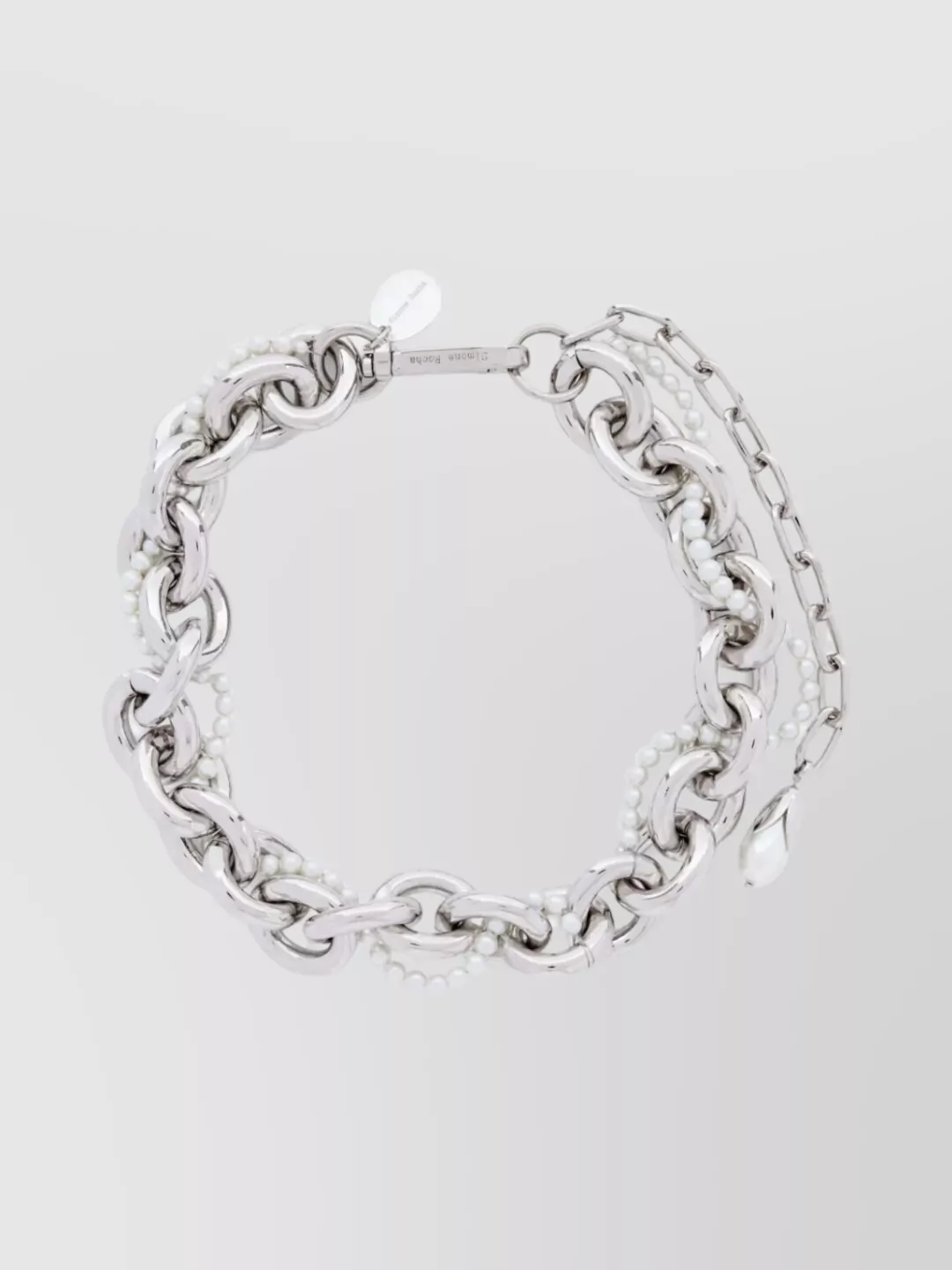 Simone Rocha Chunky Chain Necklace Pearl Flower