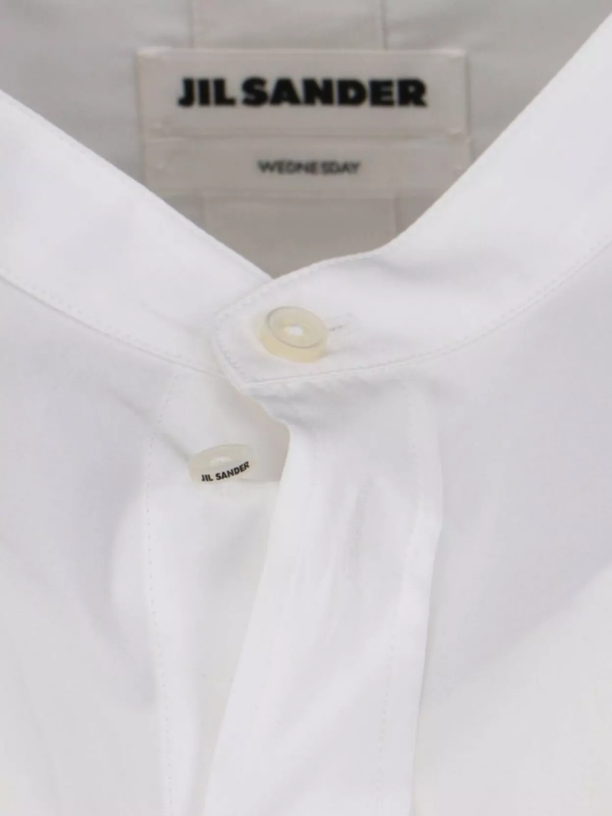 Jil Sander Mandarin Collar Shirt Chest Pocket