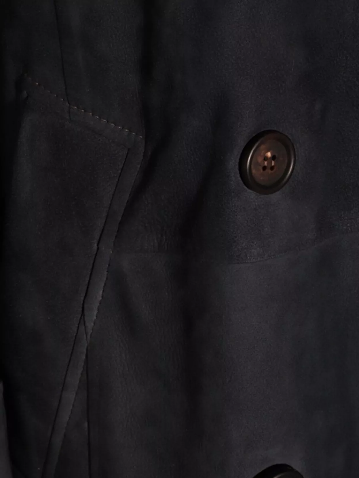 Brunello Cucinelli Leather Belted Waist Double-Breasted Jacket