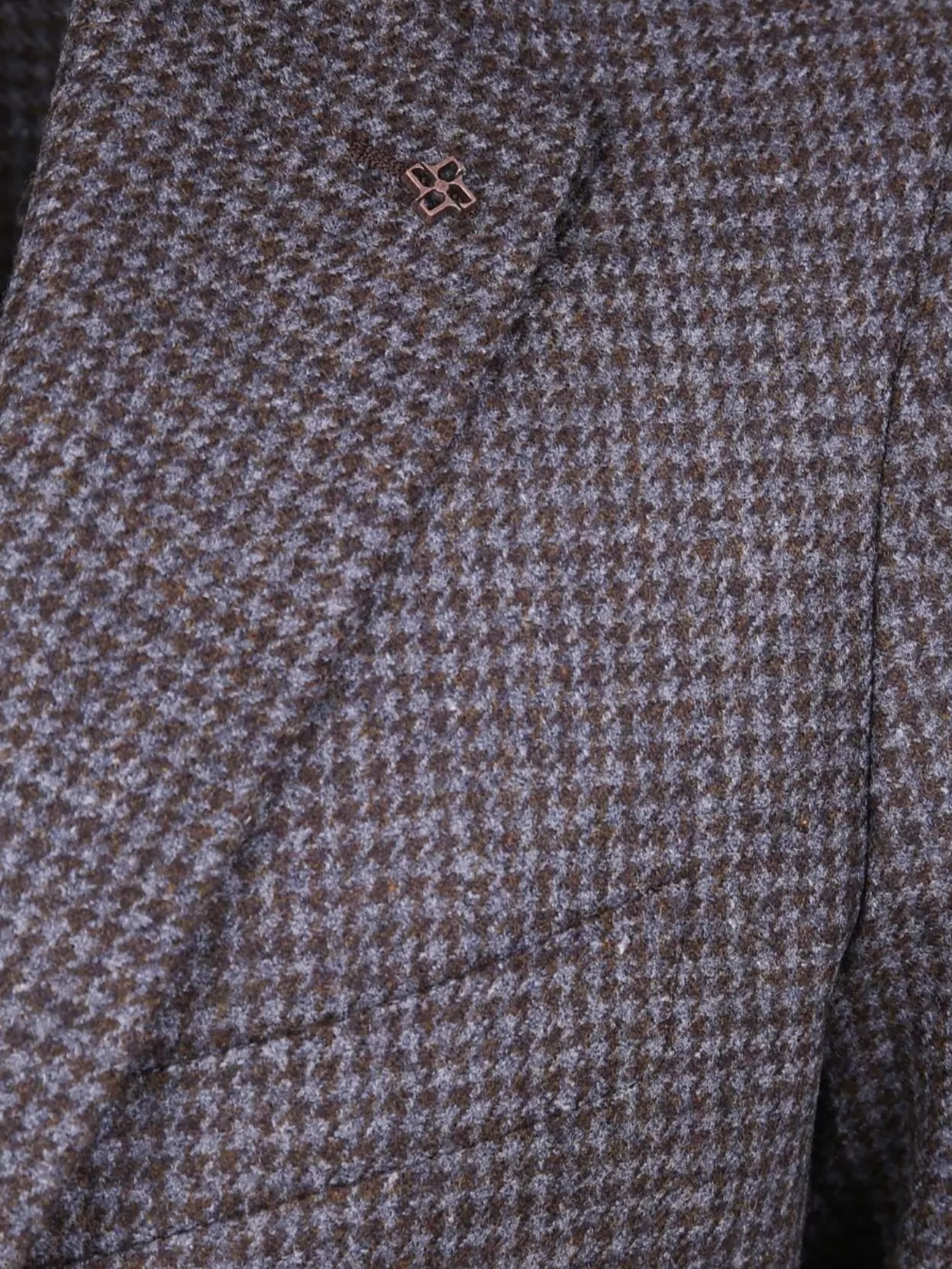 Tagliatore Men's Single-Breasted Houndstooth Jacket With Chest And Front Pockets