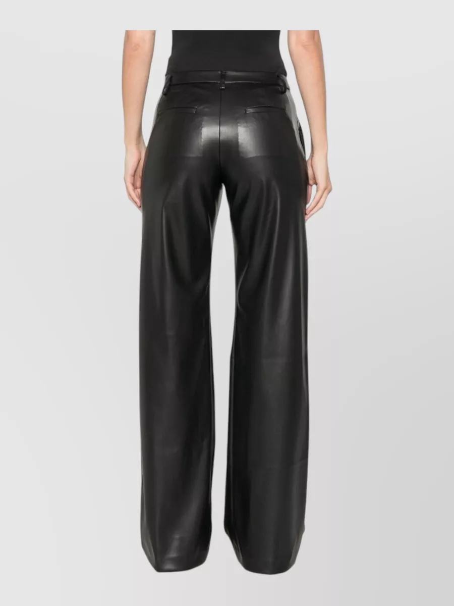 Ermanno Firenze Faux-Leather Wide-Leg Trousers
