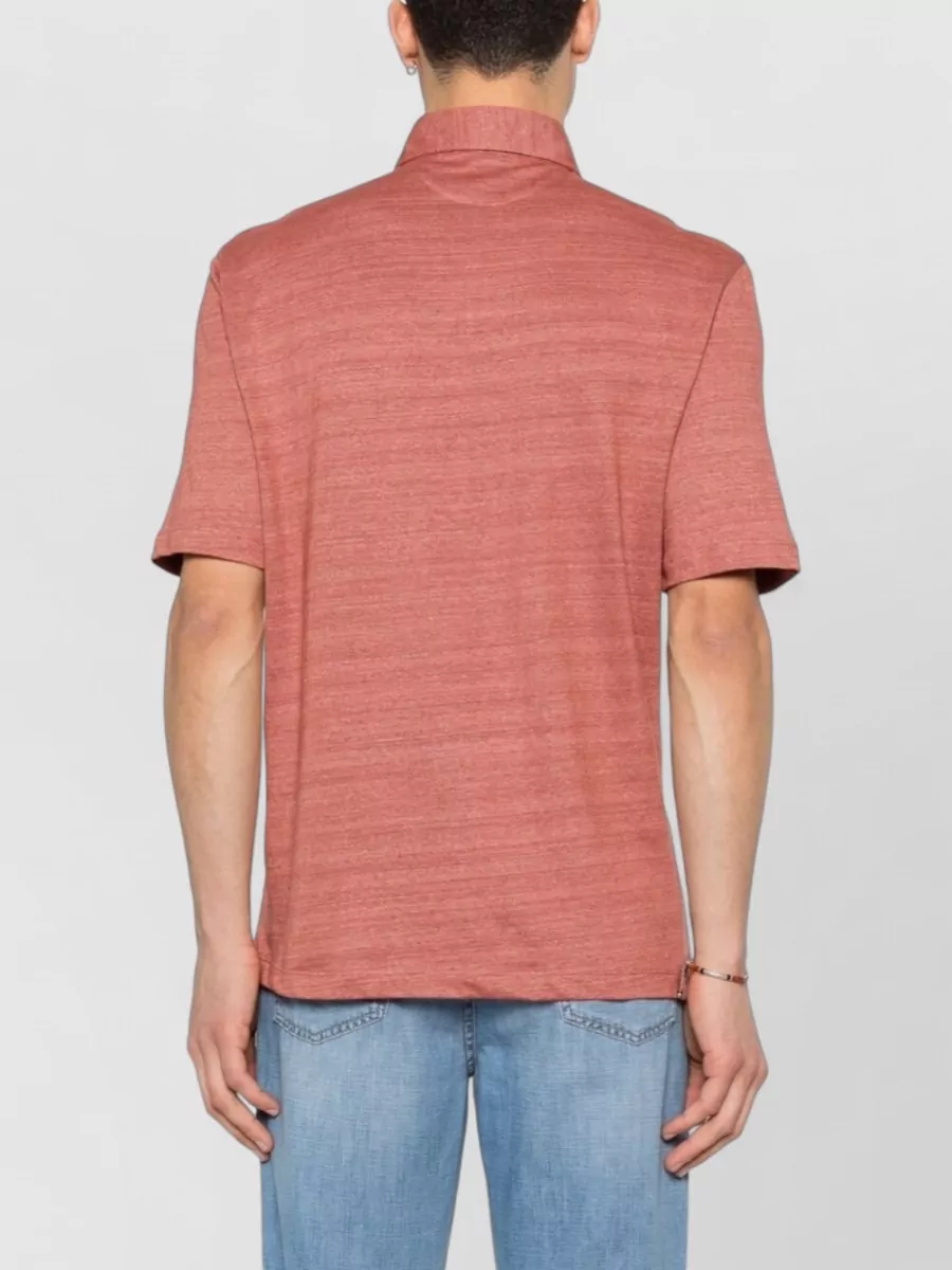 Brunello Cucinelli Polo Shirt Linen Cotton Short Sleeves