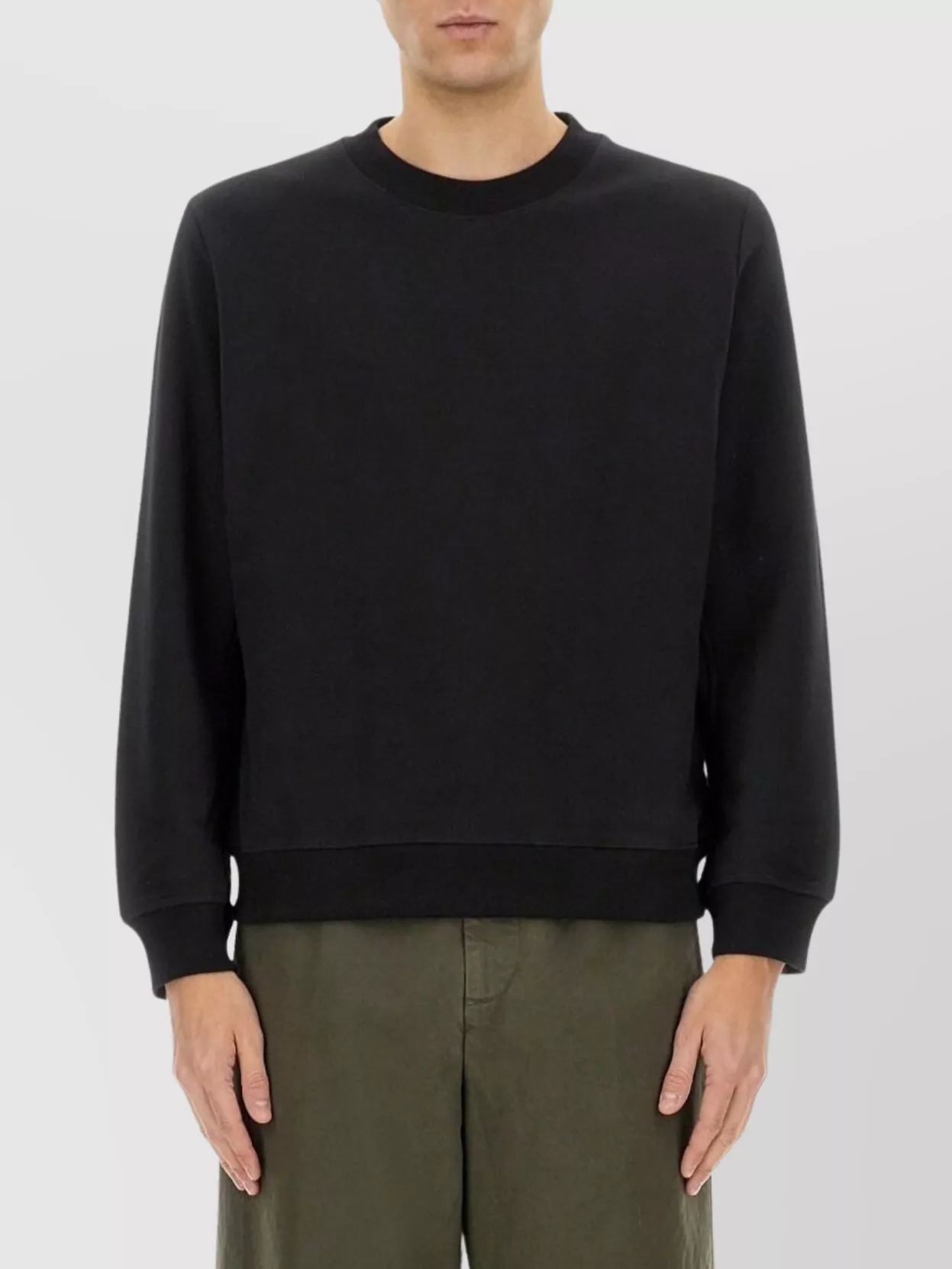 Dries Van Noten Crew Neck Long Sleeve Ribbed Sweatshirt