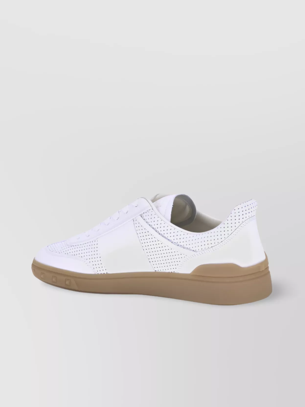 Valentino Garavani Leather Sneakers With Studded Rubber Sole