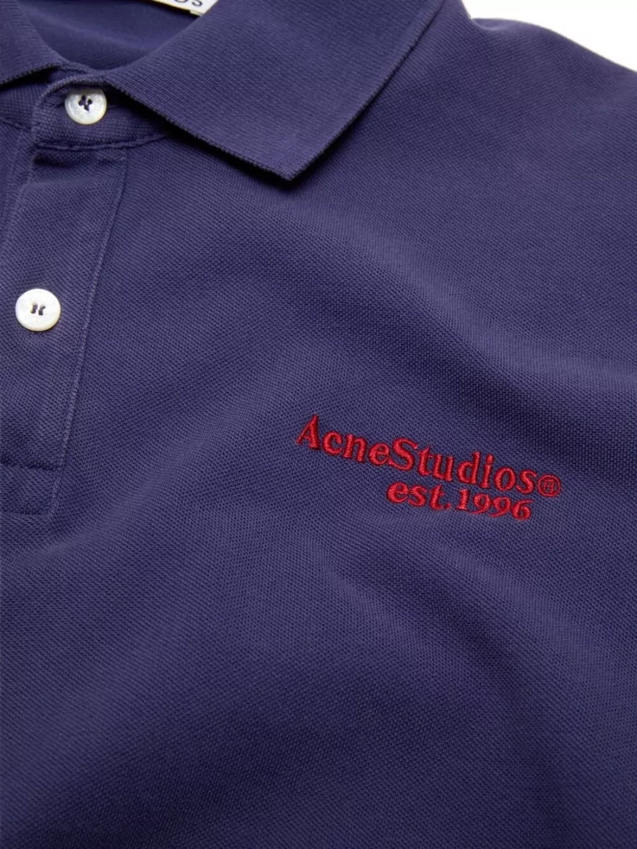 Acne Studios Cotton Piqué Logo-Embroidered Polo Shirt
