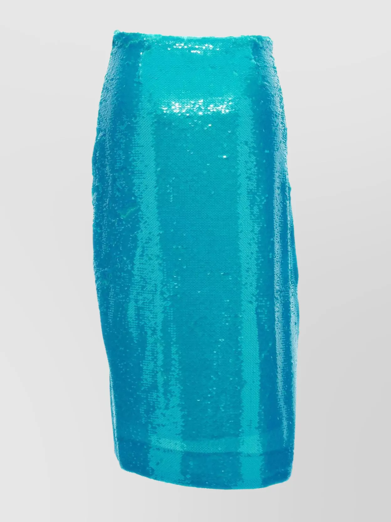 Ganni Midi Skirt Sparkling High Waist In Blue