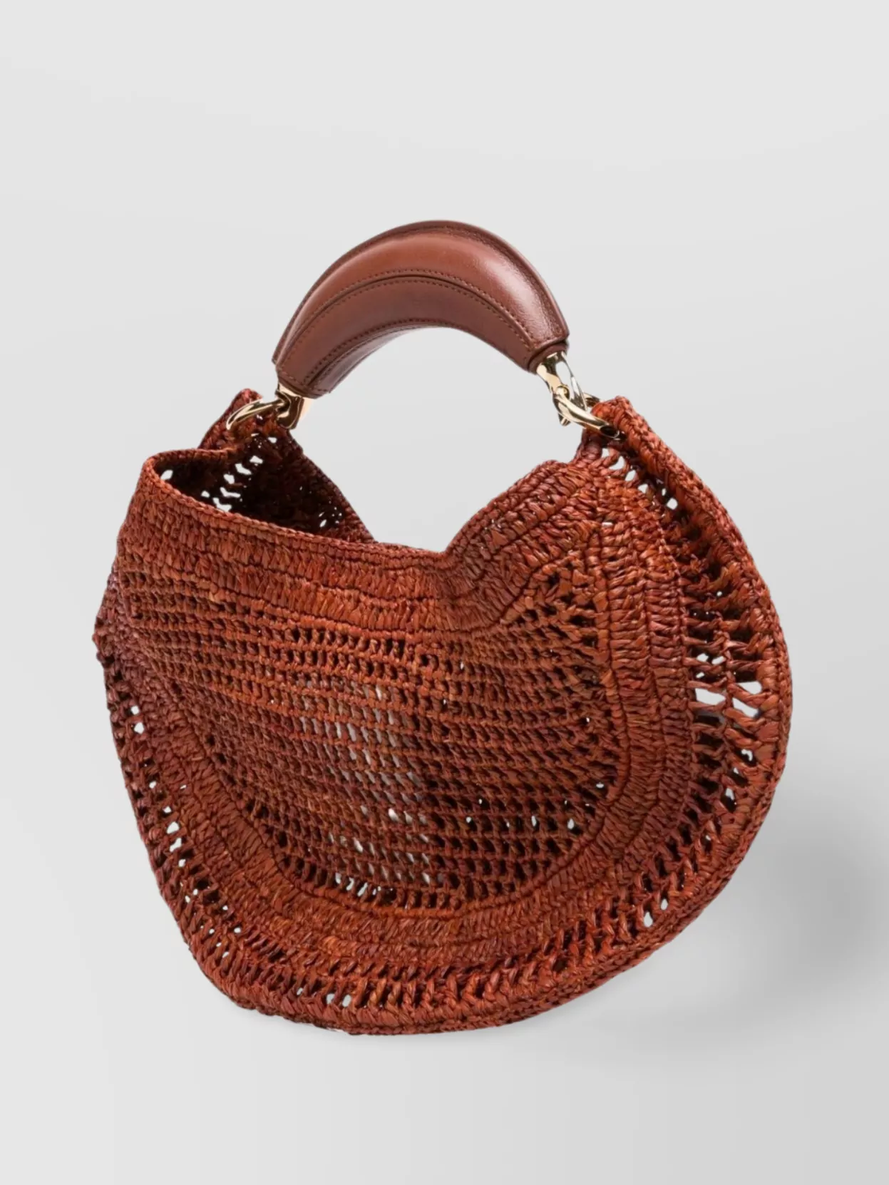 Chloé Round Top Handle Woven Mini Bag
