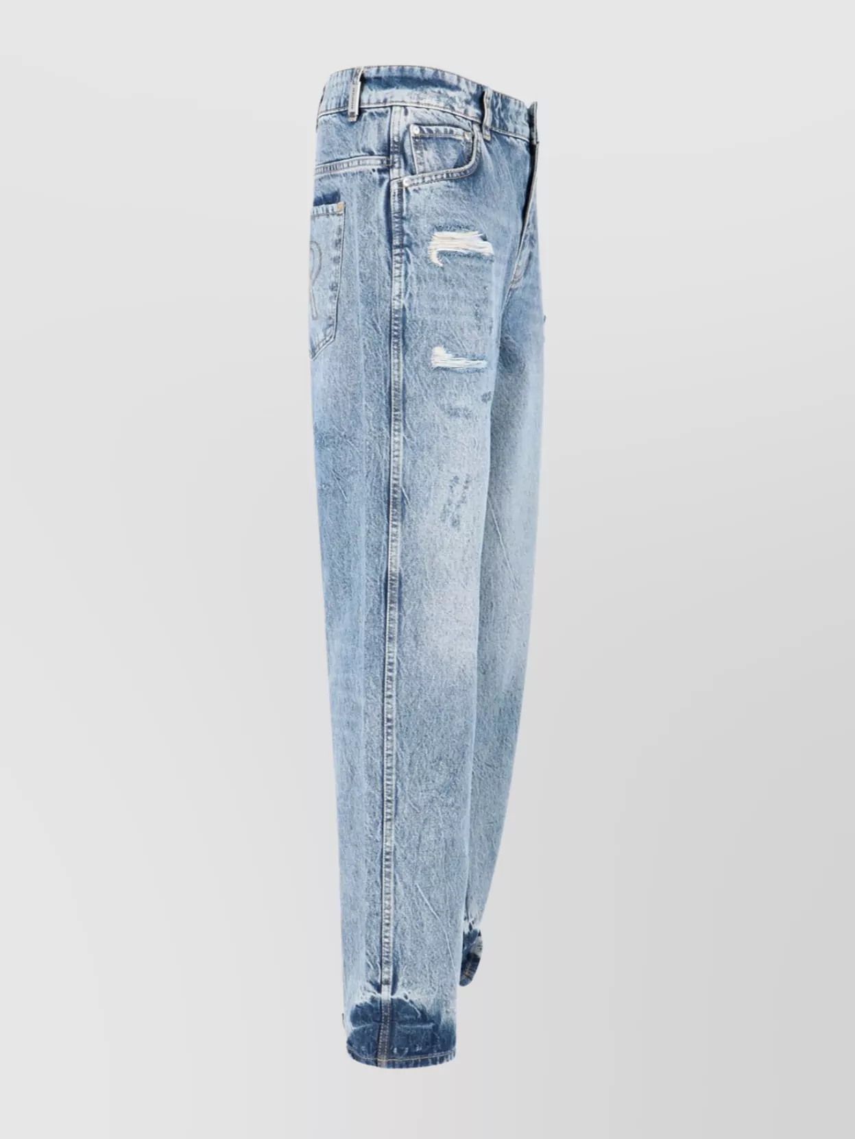 Represent Straight Leg Trousers With Distressed Style