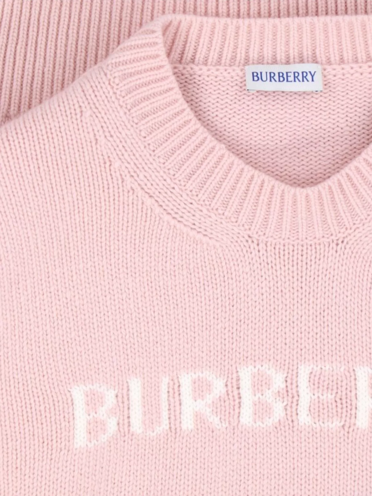 Burberry Long Sleeve Crew Neck Knitwear Top