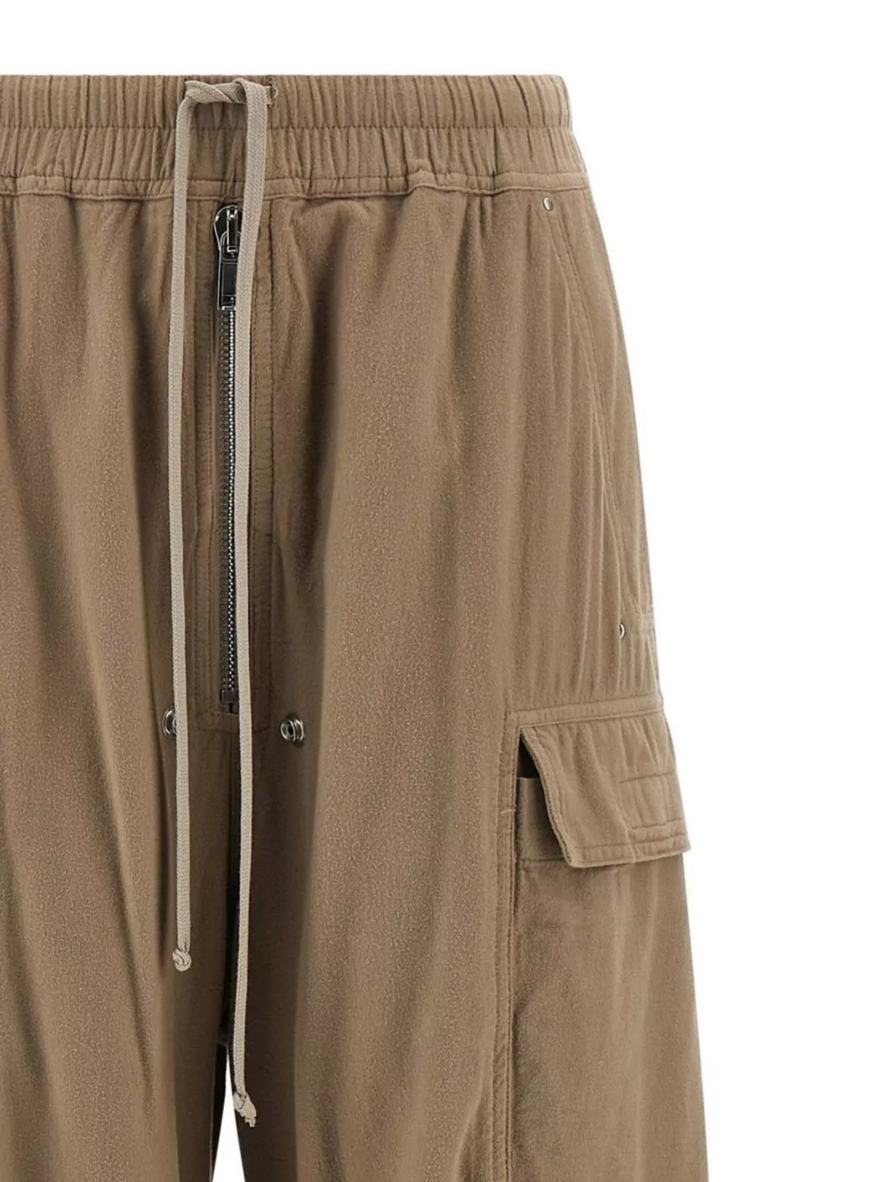Rick Owens Drkshdw Wide Leg Cargo Pants With Elastic Waist