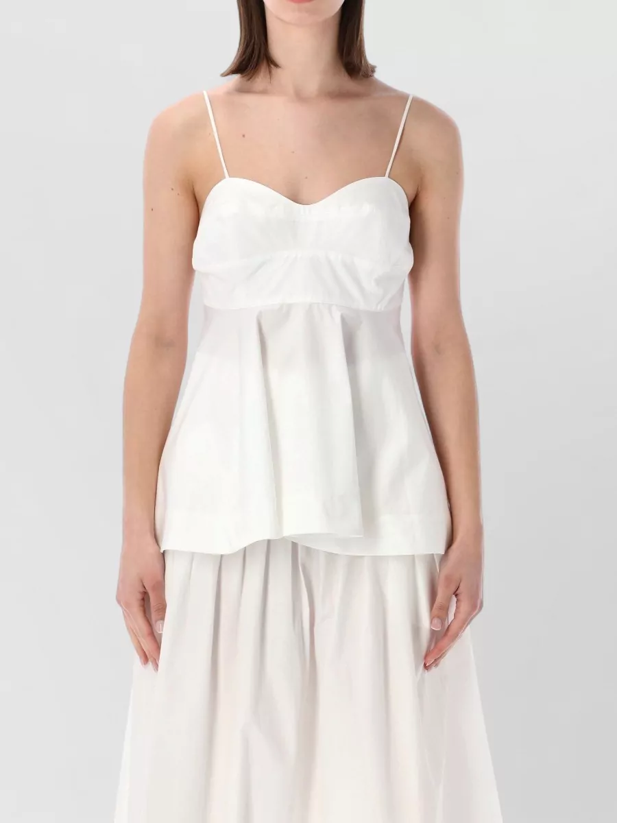 Róhe cotton bustier peplum top