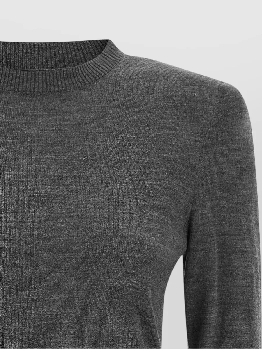 Pinko Wool Slim-Fit Ribbed-Cuff Sweater