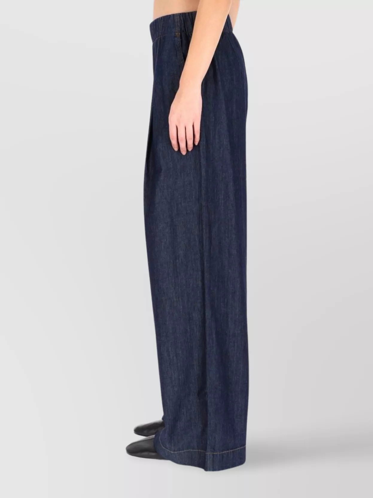 Dries Van Noten Wide Leg Trousers Front Pleats In Blue