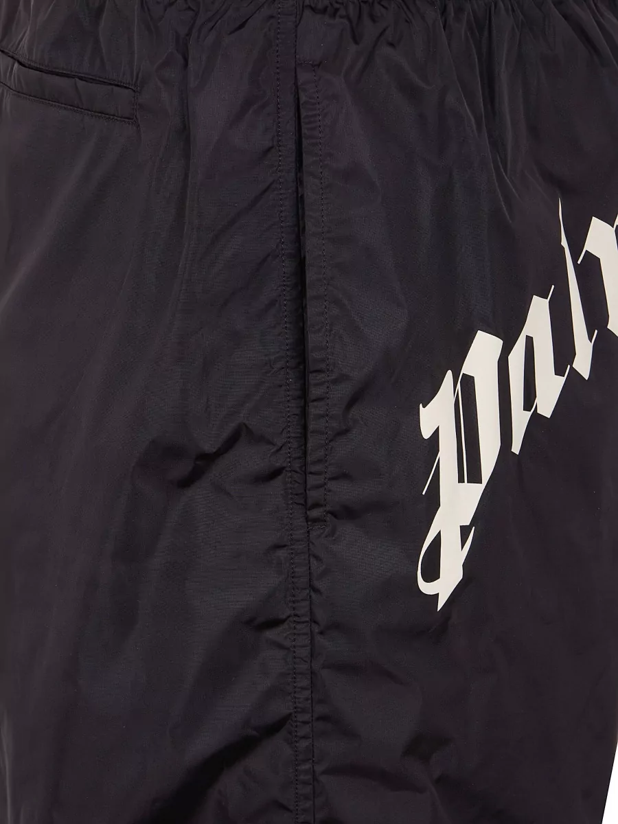 Palm Angels Logo-Print Swim Shorts
