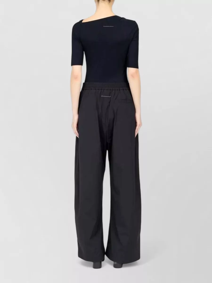 Mm6 Maison Margiela Wide-Leg Drawstring Trousers