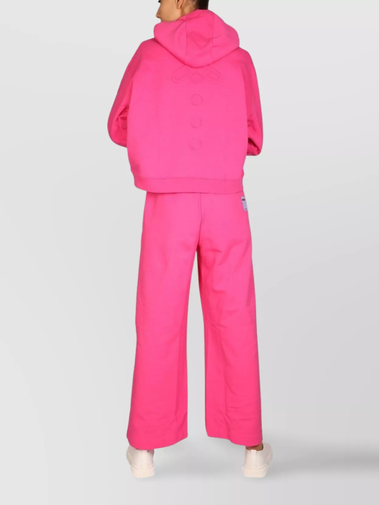MCQ BY ALEXANDER MCQUEEN KNITWEAR HOODIE WITH DRAWSTRING AND EMBOSSED PATTERN