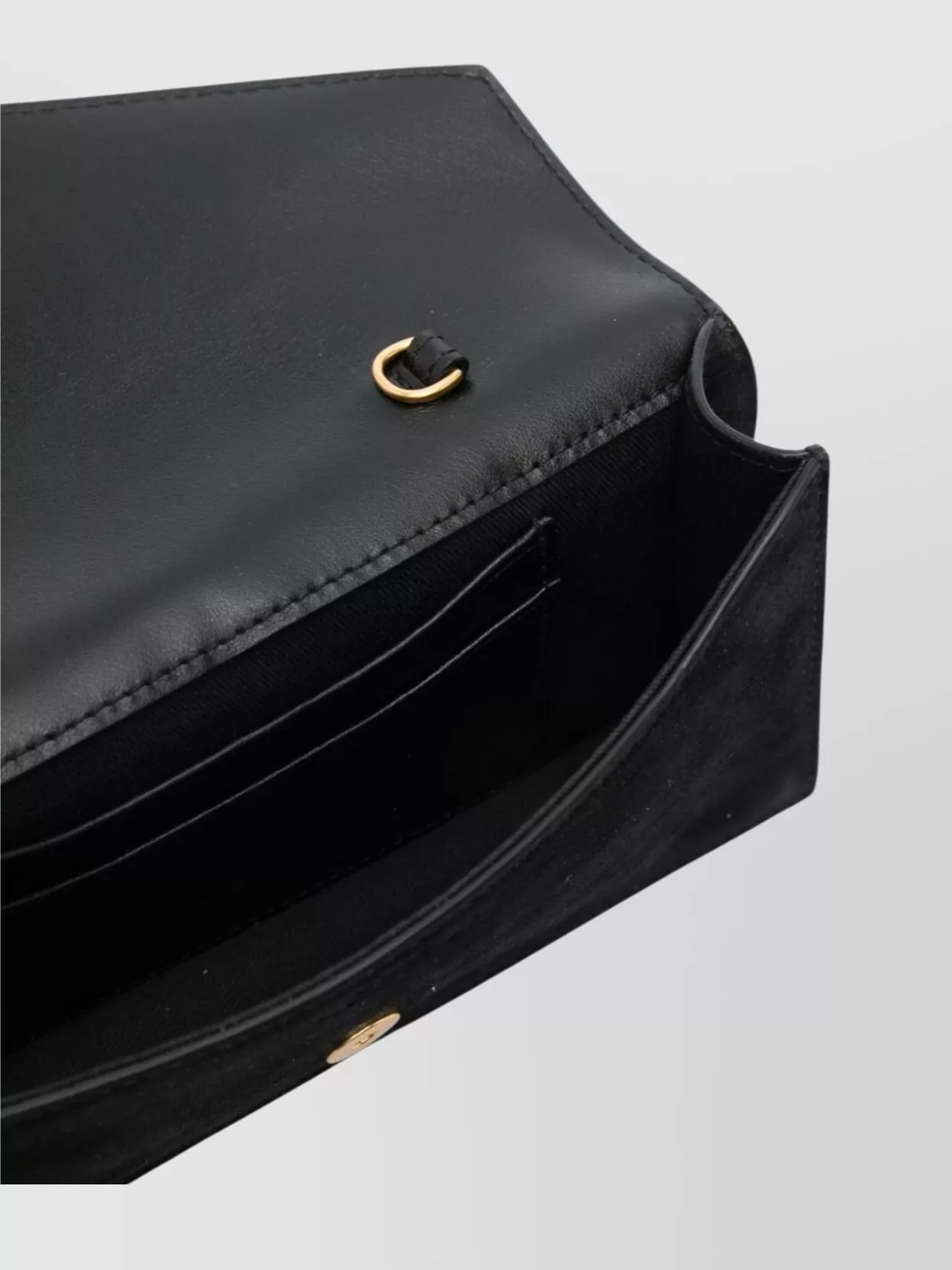 Ralph Lauren Chain Strap Envelope Shape Wallets In Black