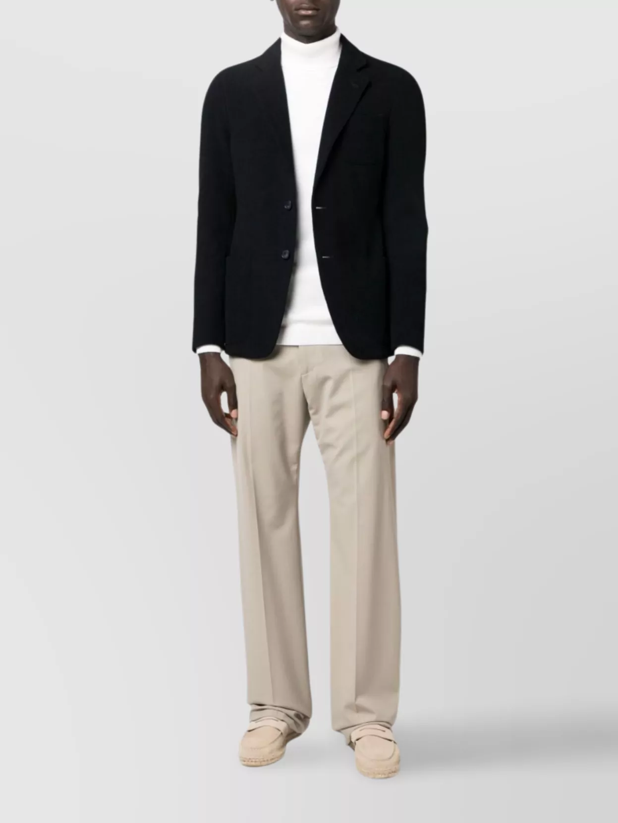 Giorgio Armani Tailored Single-breasted Jacket Buttoned Cuffs In Black