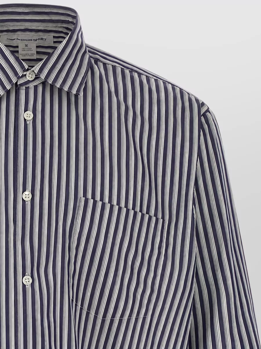 Comme Des Garçons Striped Cotton Shirt