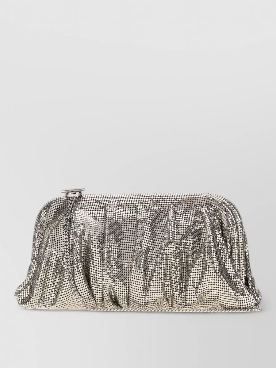 Benedetta Bruzziches Metal Knit Clutch Bag