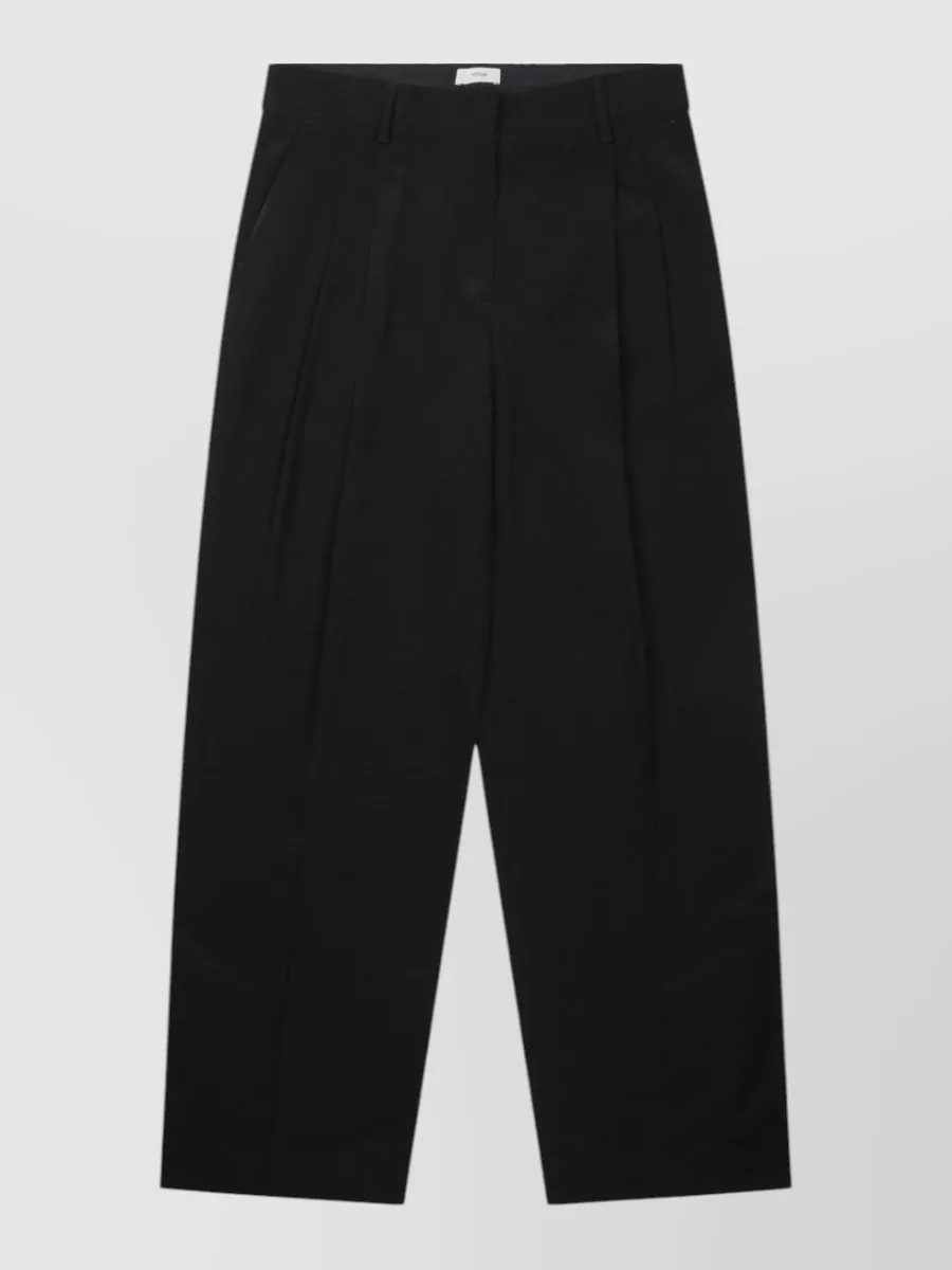 Totême Pleated Straight-Leg Tailored Trousers