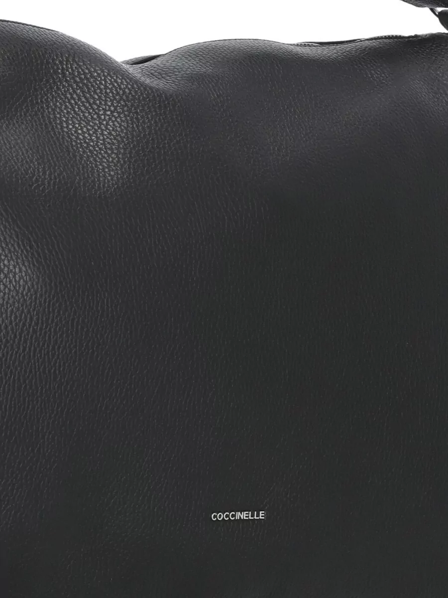 Coccinelle Pebbled Leather Shoulder Bag Adjustable Strap